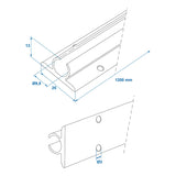 ProPlus Tentrail aluminium 90° 120 x 2,5 cm zelfklevend - set van 3 stuks