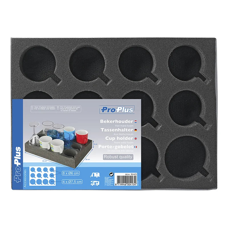 ProPlus Bekerhouder van hard foam voor glazen en kopjes