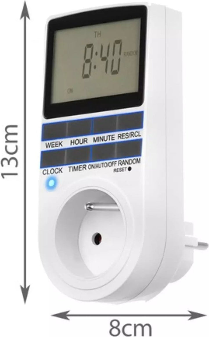 Ruhhy Tijdschakelaar aan/uit schakelaar - 16A - 230V/50Hz - Wit