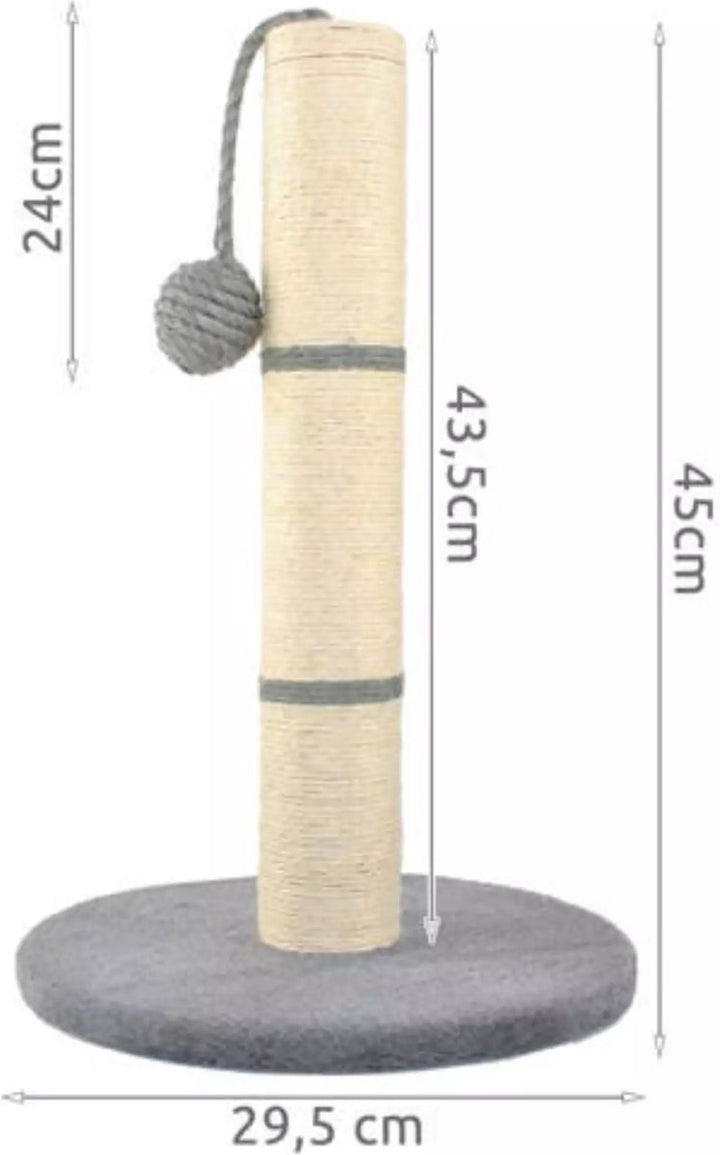 Purlov Kattenkrabpaal 45 cm Grijs - Stijlvol en Praktisch
