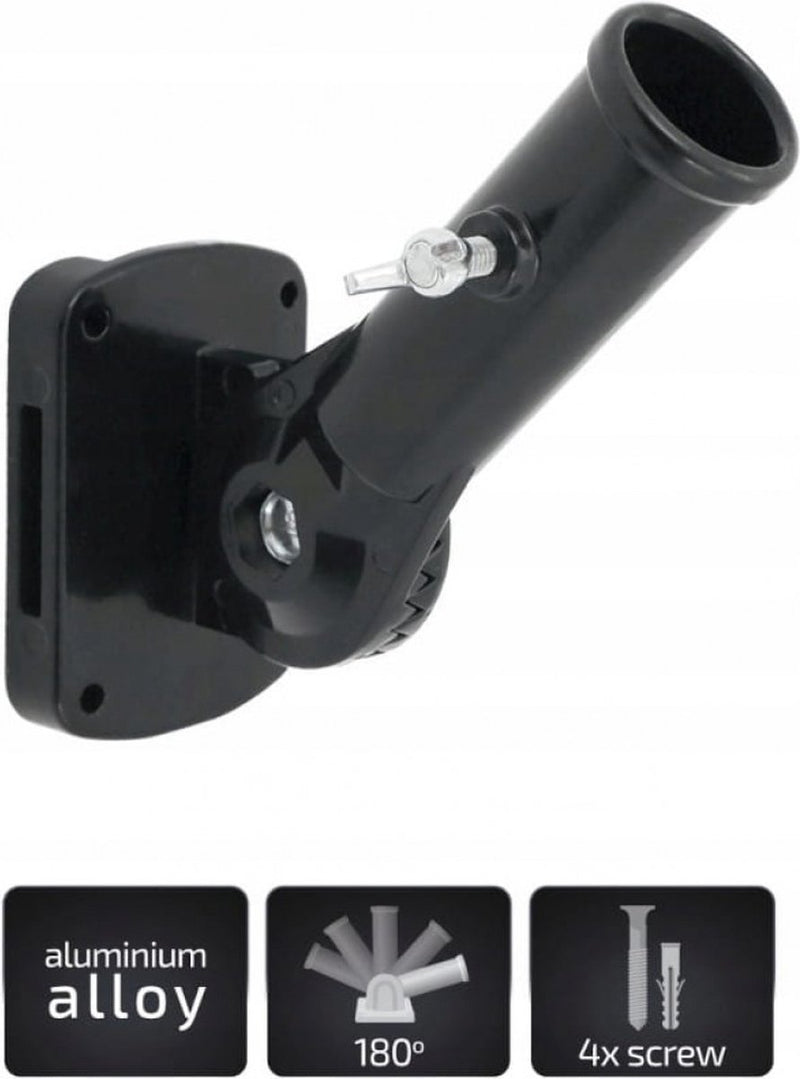 Vlaggenstokhouder Zwart - Vlaggenstok Houder Aluminium