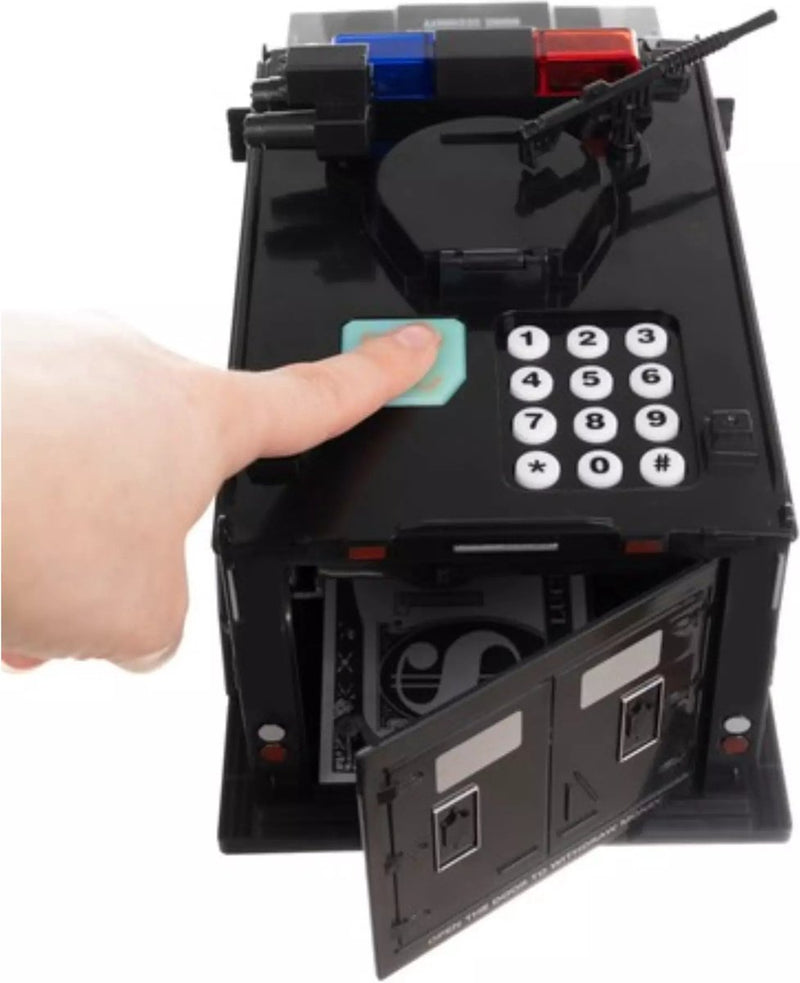 Kluis met Pincode & Geluid -Politie Auto - Spaarpot - Munten & Briefgeld - Automatisch Spaarvarken - Educatief Speelgoed