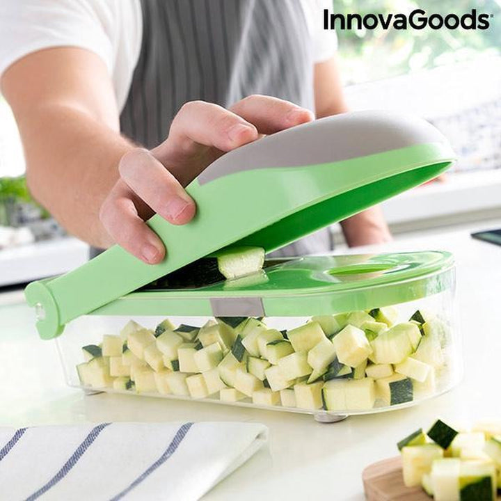 InnovaGoods - 7-in-1 groentesnijder, rasp en mandoline met recepten en accessoires - Keuken Accessoires - Anti-slip Voet