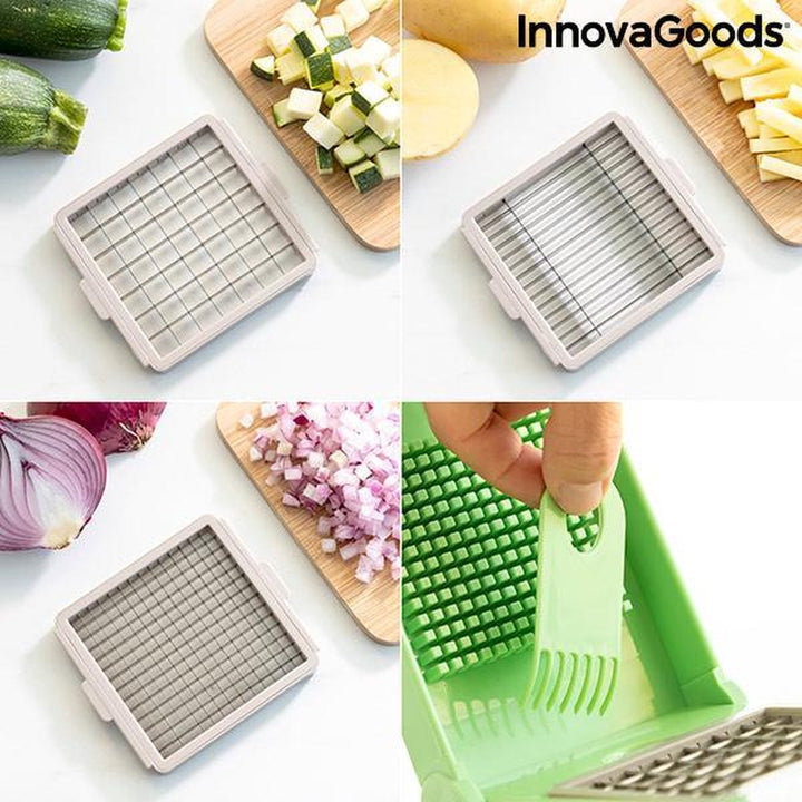 InnovaGoods - 7-in-1 groentesnijder, rasp en mandoline met recepten en accessoires - Keuken Accessoires - Anti-slip Voet