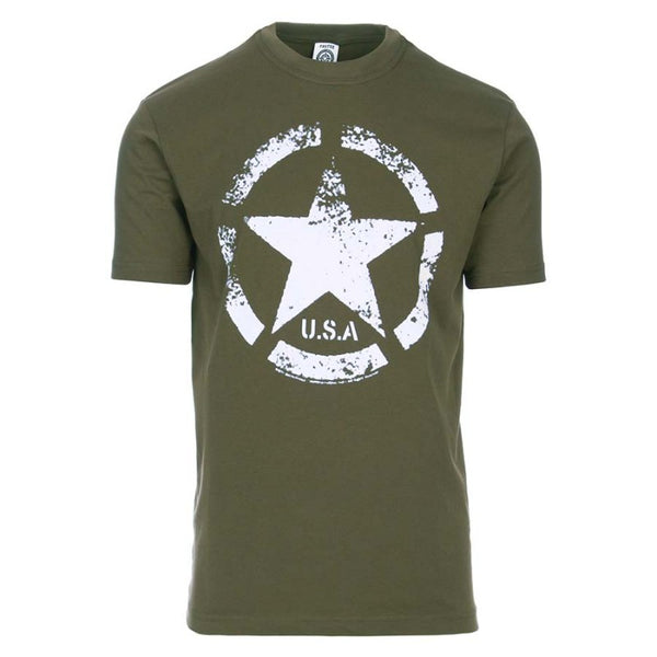 Fostex T-shirt Vintage US Army Star - Groen