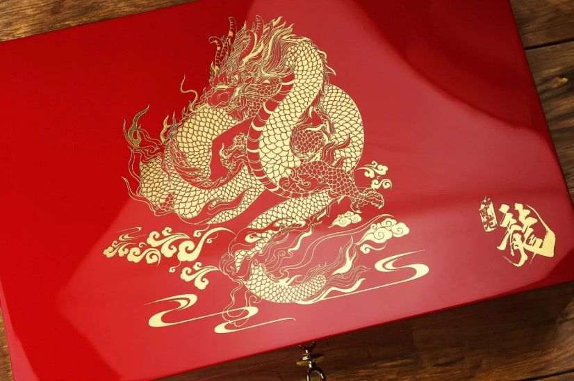 Adorini Grande Deluxe Humidor Year of the Dragon + LED verlichting