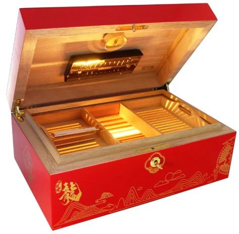 Adorini Grande Deluxe Humidor Year of the Dragon + LED verlichting