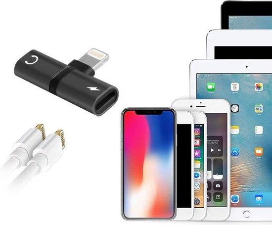 Adapter Splitter Iphone - dubbele poorten