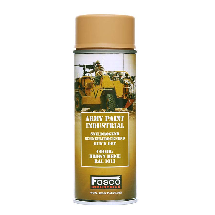 Fosco Spuitbus Legerverf 400 ML - Brown Beige