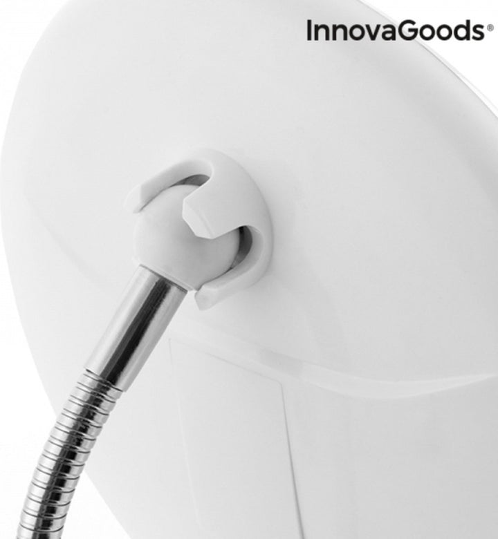 Innovagoods led vergrotende spiegel met flexibele arm en zuignap mizoom - Spiegel met verlichting - Spiegel - Spiegel met zuignap - Spiegel met verlichting - Badkamerspiegel met led verlichting - Spiegel met verlichting make up - Spiegel met licht