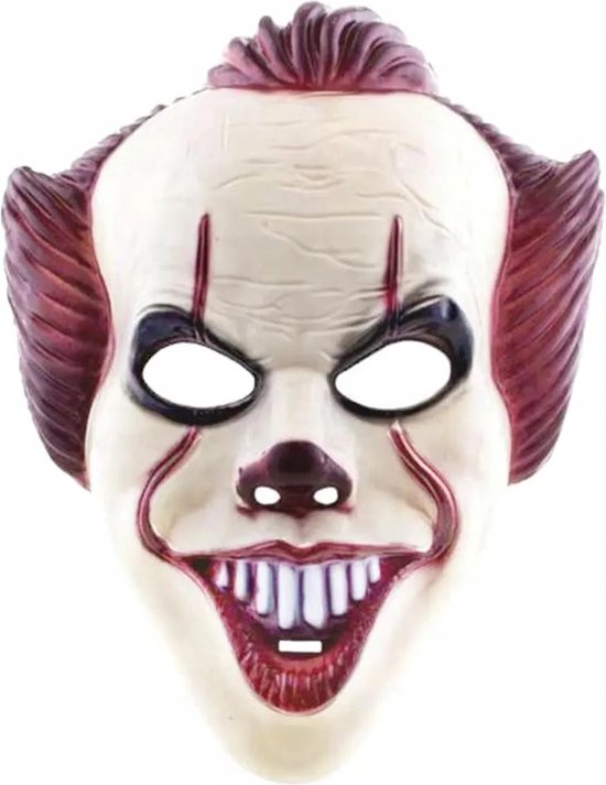 Volwassen maskerclown enge halloween-horror