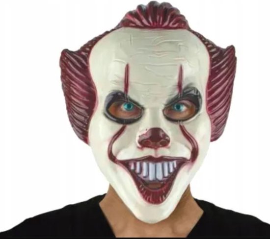 Volwassen maskerclown enge halloween-horror