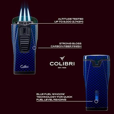 Colibri aanst. Triple Flame Monaco Carbon Fiber Blue