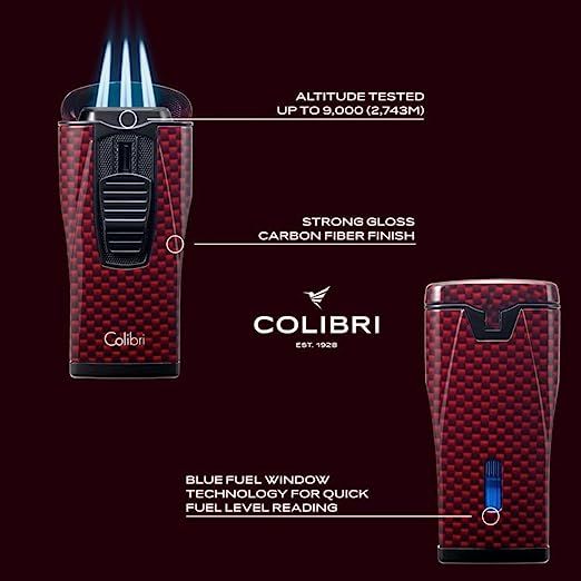 Colibri aanst. Triple Flame Monaco Carbon Fiber Red