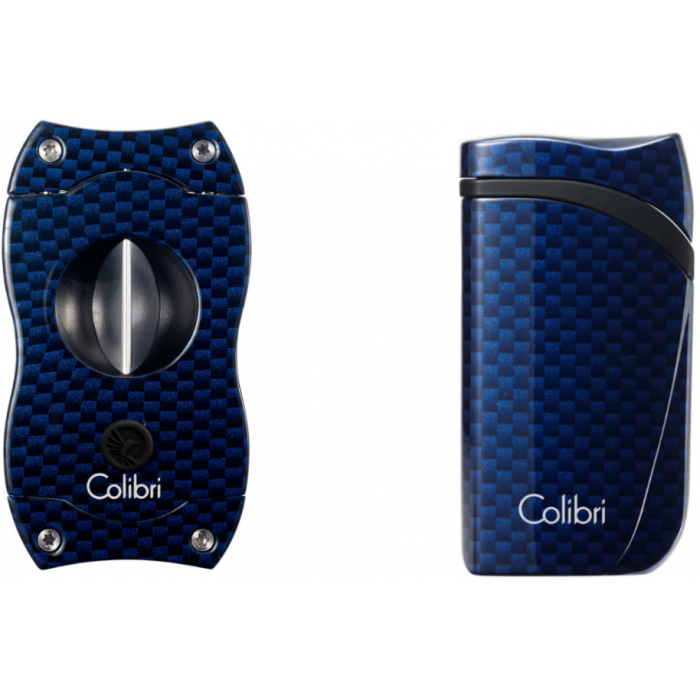 Colibri Gift Set Falcon Carbon + V-Cut Carbon Blue