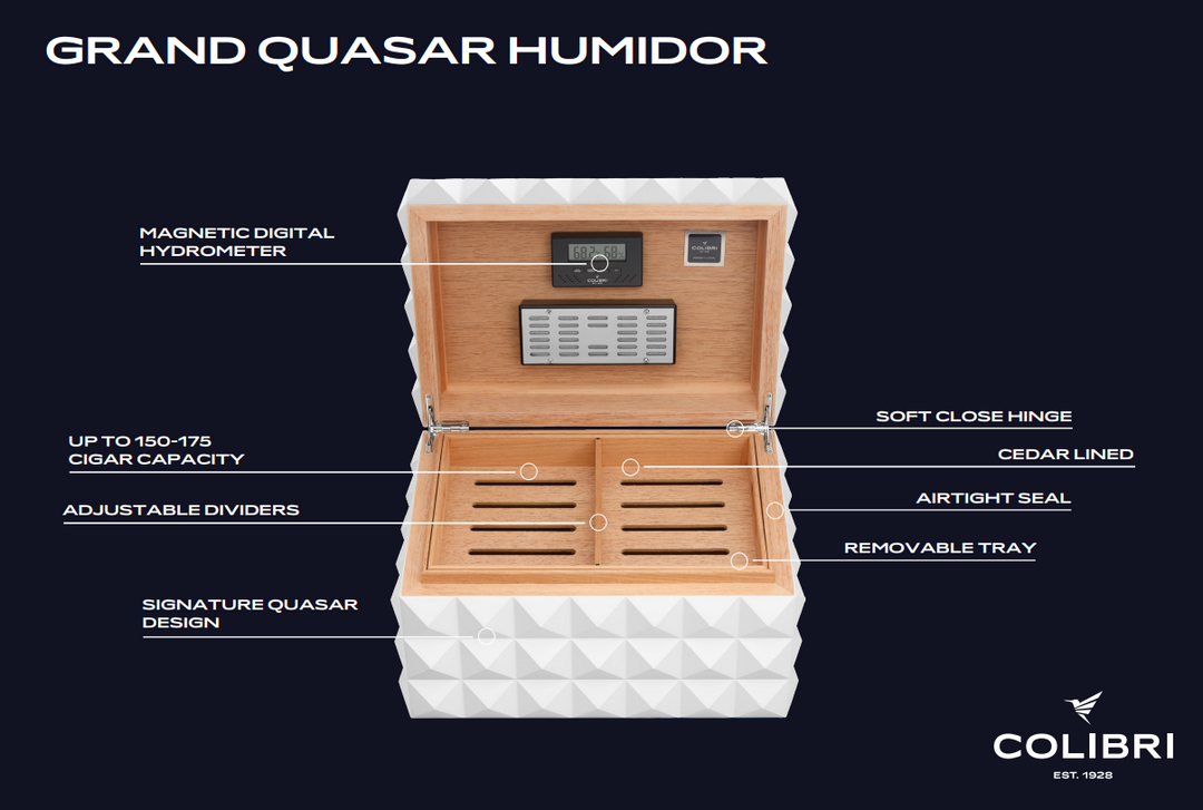 Colibri Humidor Grand Quasar White