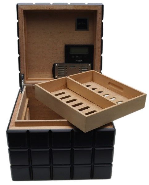 Colibri Humidor Heritage Cube Black