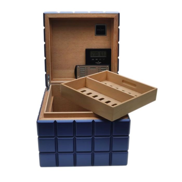 Colibri Humidor Heritage Cube Blue
