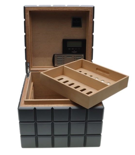 Colibri Humidor Heritage Cube Charcoal