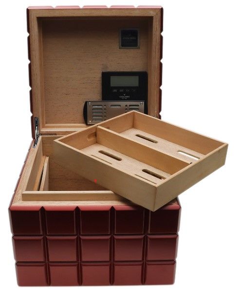 Colibri Humidor Heritage Cube Red
