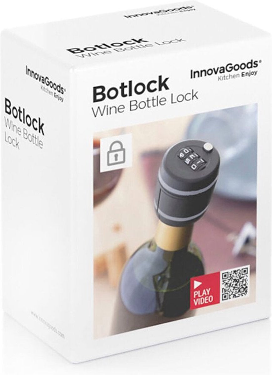 Slot voor wijnflessen Botlock InnovaGoods