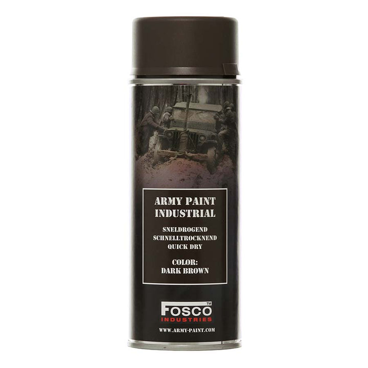 Fosco Spuitbus Legerverf 400 ML - Dark Brown