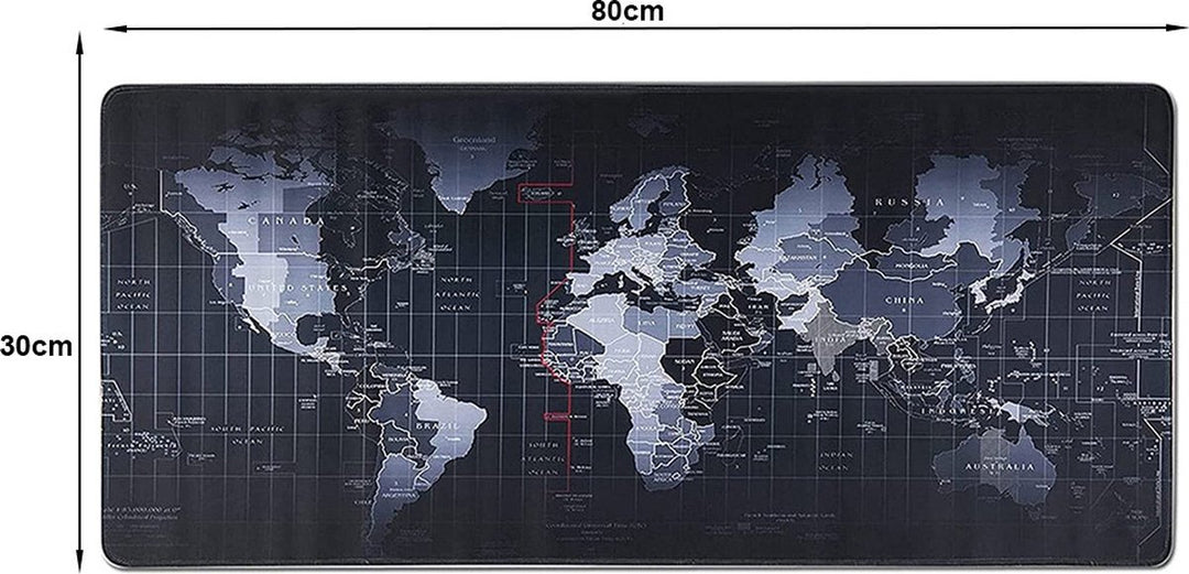 Bureau Gaming Onderlegger Wereldkaart - 80x30 CM
