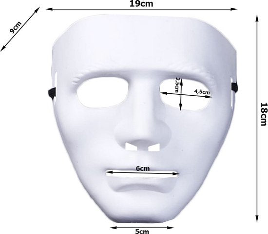Witte Masker Halloween - Michael Myer Masker