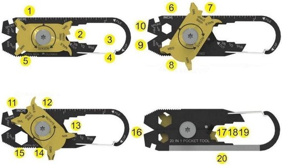 Sleutelhanger karabijnhaak survival