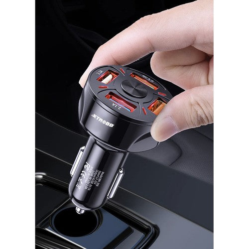 Snelle Autolader 4x USB 3.0 + Oplaadkabel