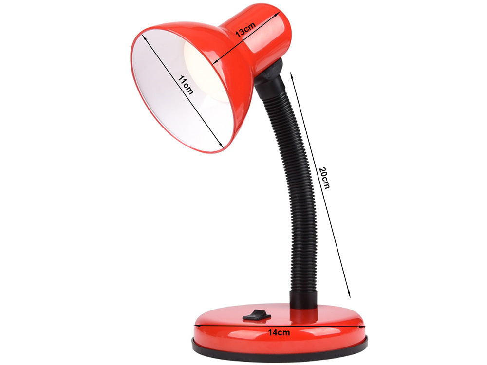 Verstelbare Schoolbureaulamp Rood