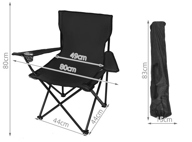 Camping Vouwstoel - Zwart