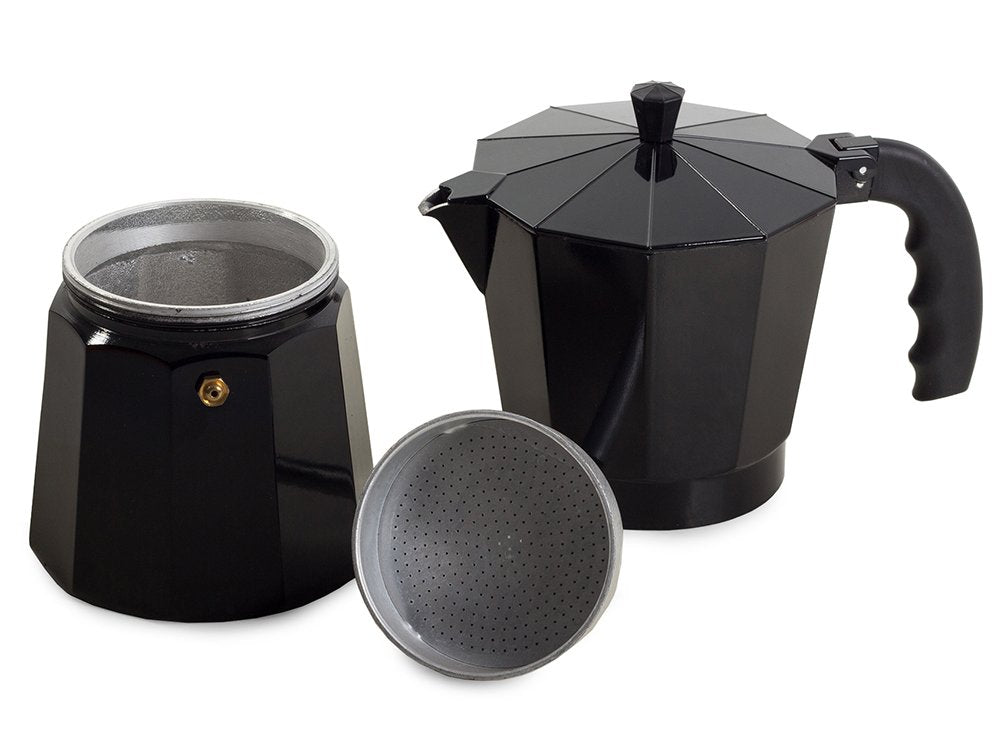 Espresso Moka Maker Percolator 12 kops - Zwart