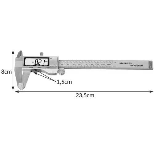 Digitale schuifmaat - meetbereik 150 mm - met beschermbox