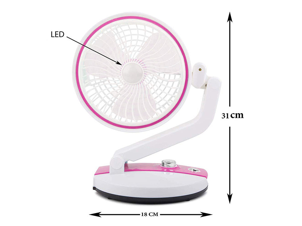 Tafelventilator Met Lamp - Roze