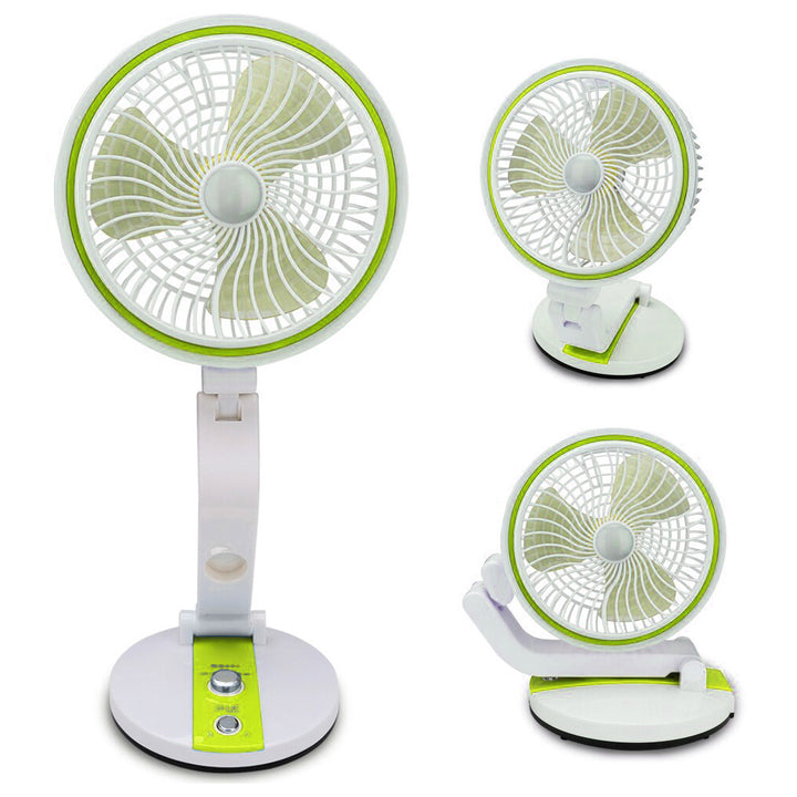 Tafelventilator  Met Lamp - Draadloos - Groen