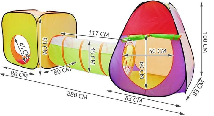 Iglo Kindertent met Tunnel - 200 ballen