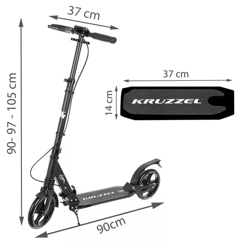 Opvouwbaar Step Voor Volwassenen -  Hyperion City Scooter - Zwart
