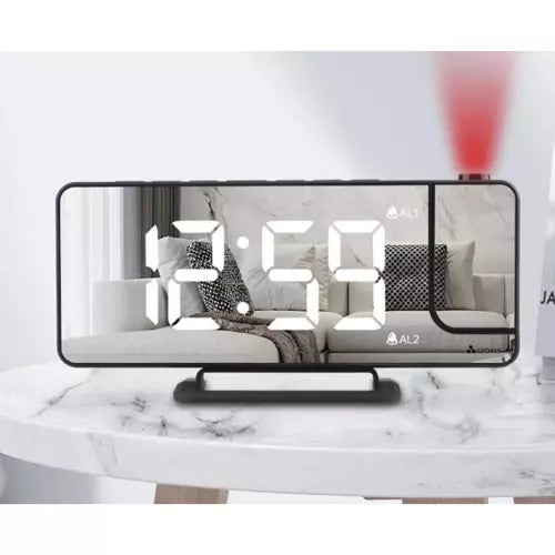 Wekker met Projector en Spiegel - Led