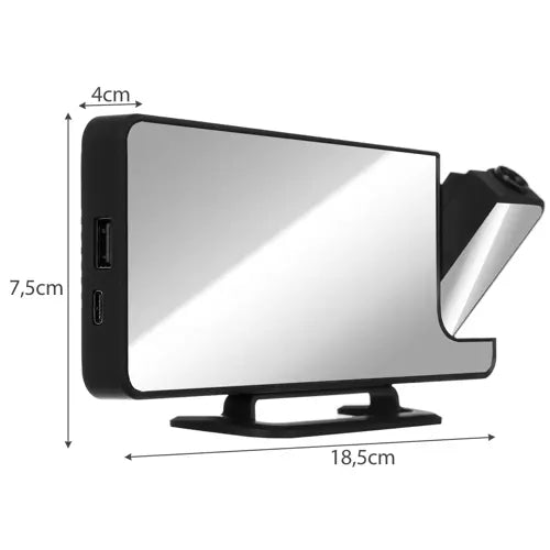 Wekker met Projector en Spiegel - Led