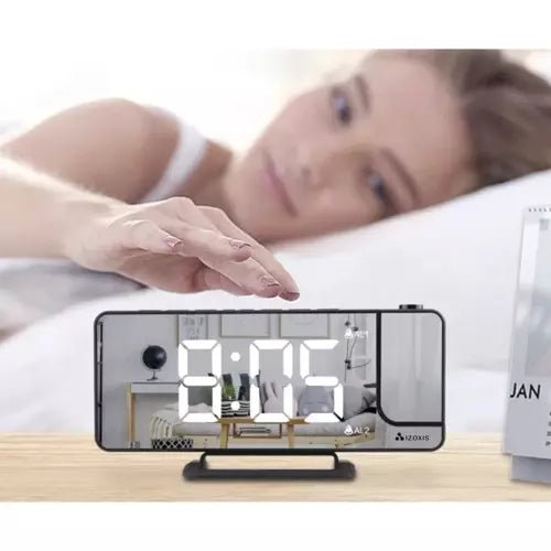 Wekker met Projector en Spiegel - Led