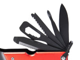 17-in-1 Outdoor Multitool - Rood