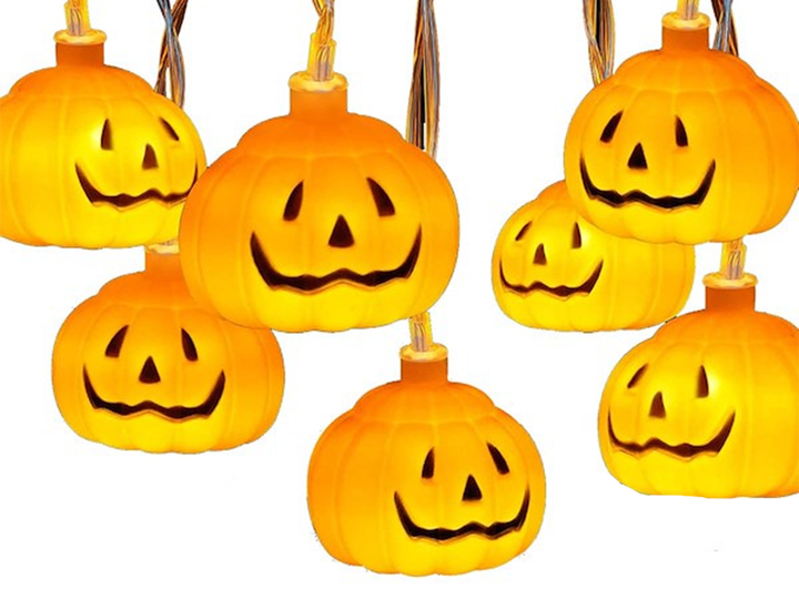 Halloween Lichtsnoer Pompoen 10 stuks