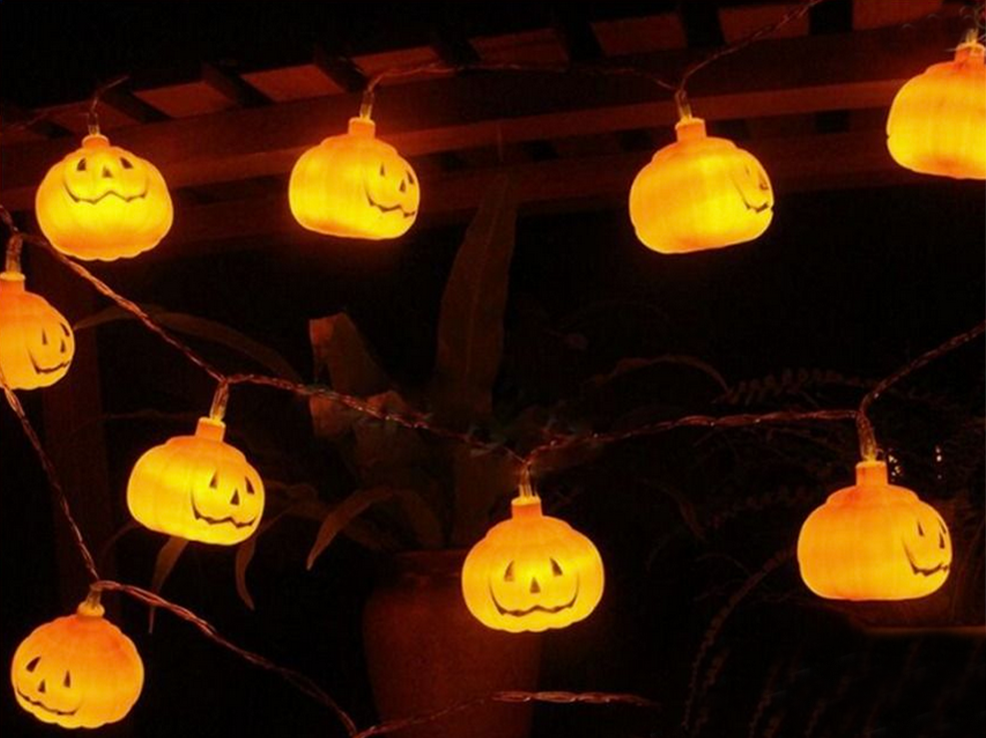 Halloween Lichtsnoer Pompoen 10 stuks