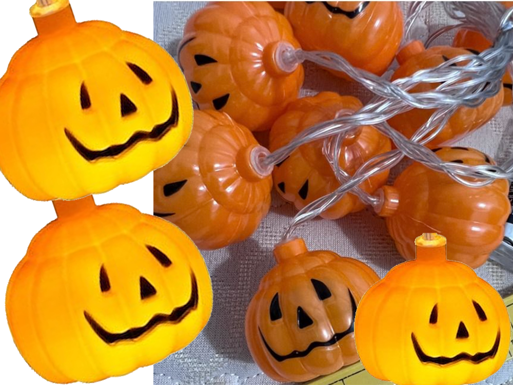 Halloween Lichtsnoer Pompoen 10 stuks