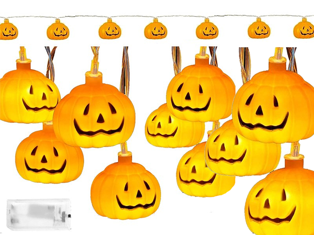 Halloween Lichtsnoer Pompoen 10 stuks