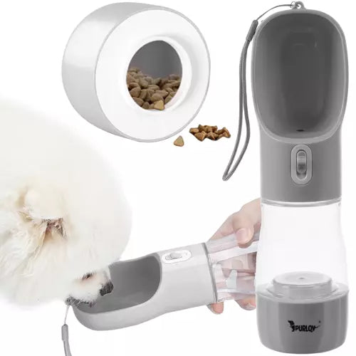 3 in 1 waterfles voor hond of kat - Snack opberger - Drinkbak