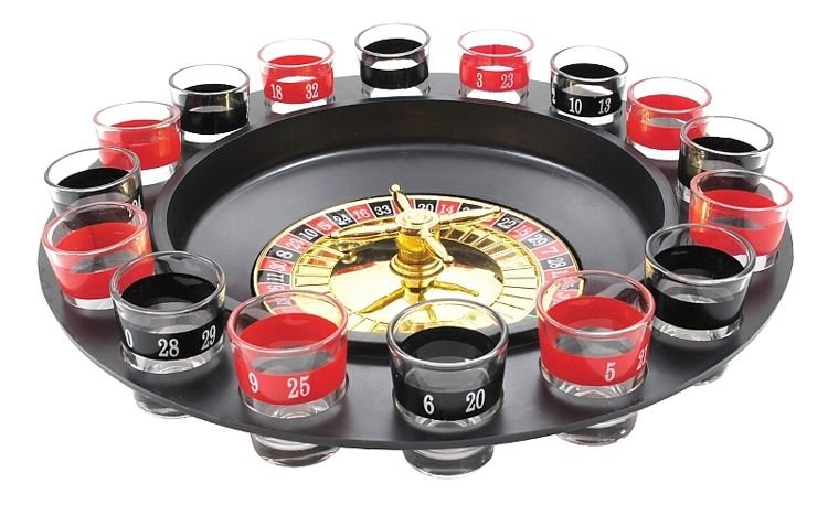 Party Drink Roulette met 16 Shot glaasjes