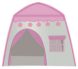 Speeltent XL met LED verlichting - Tent - Roze