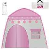 Speeltent XL met LED verlichting - Tent - Roze